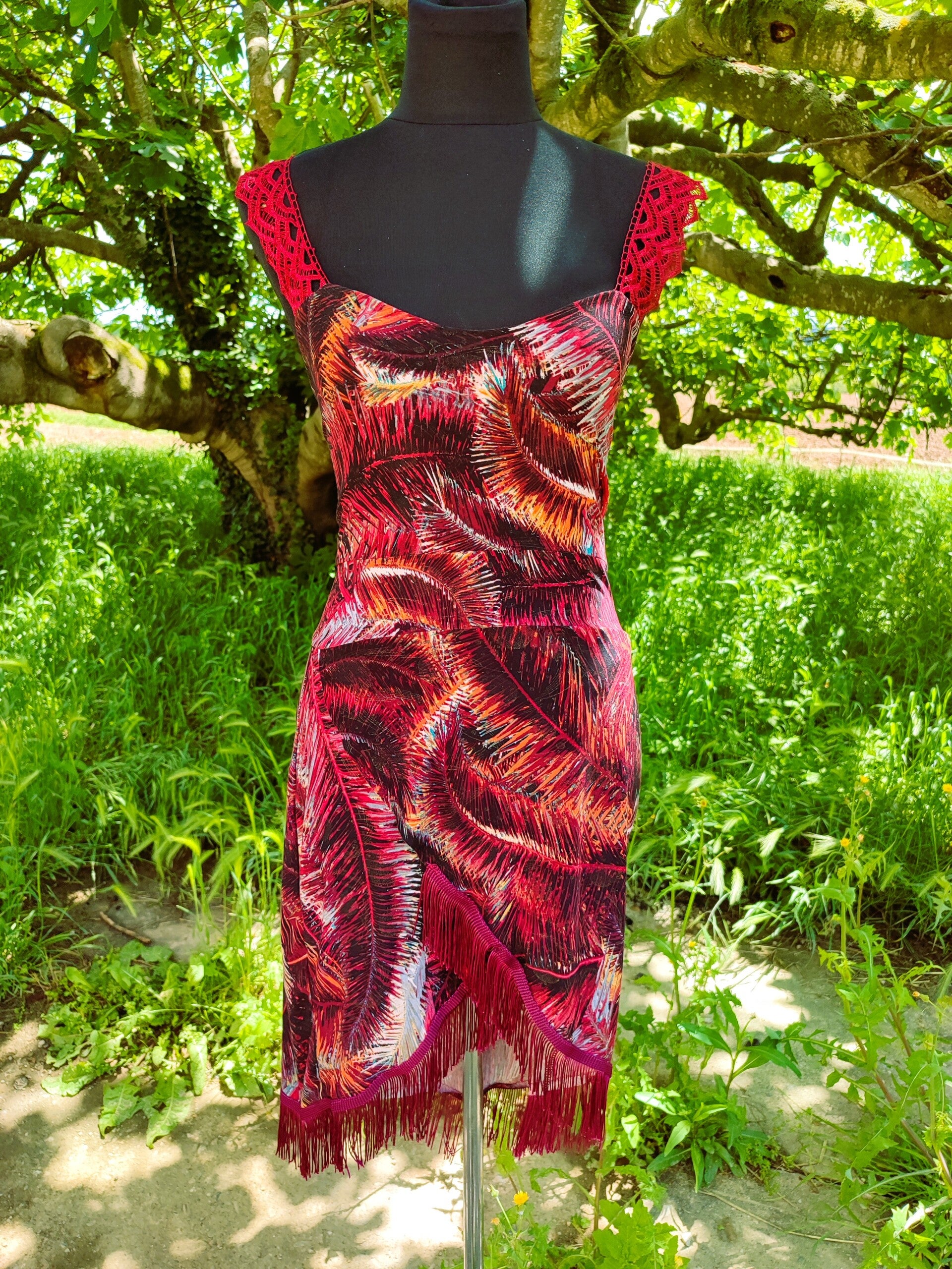 Vestido Rojos y dorados - AGOTADO