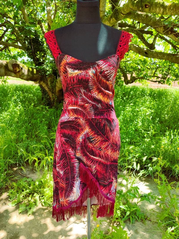 Vestido Rojos y dorados - AGOTADO