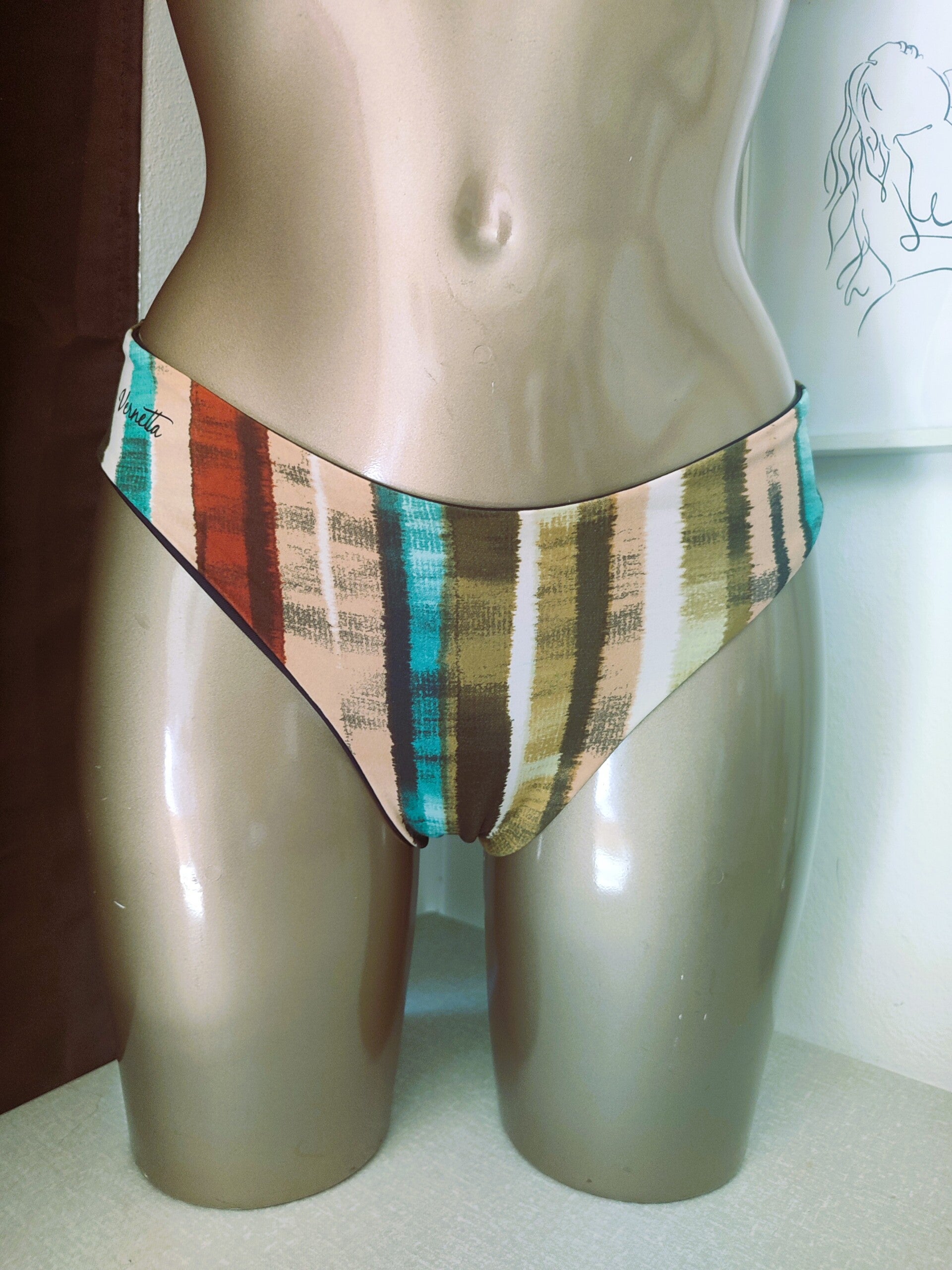 Braga Bicolor Verdes rayas - Conjunto Disponible - AGOTADO