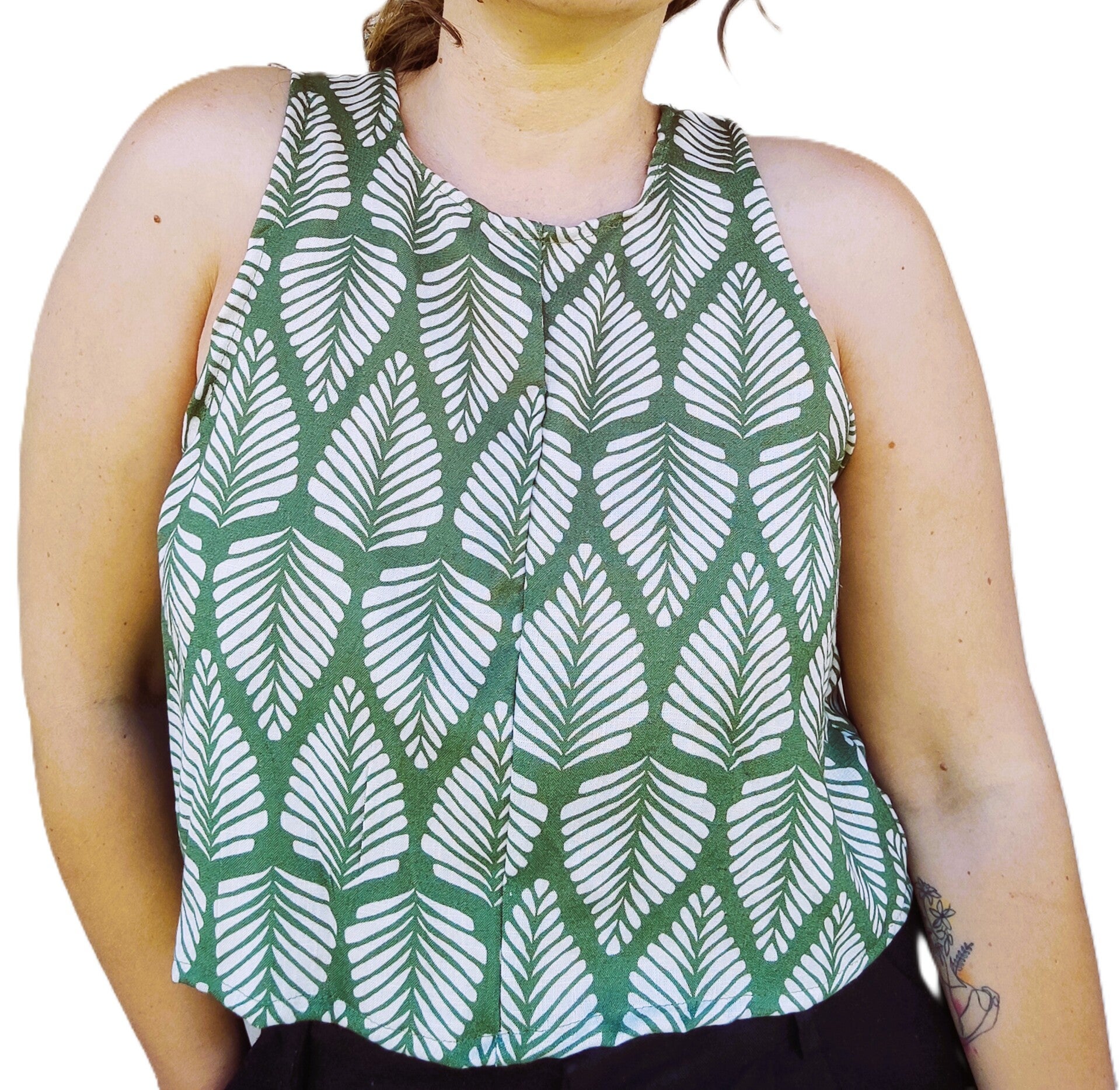 Camisa bicolor verdes - AGOTADA