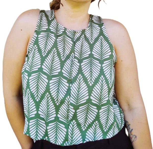 Camisa bicolor verdes - AGOTADA
