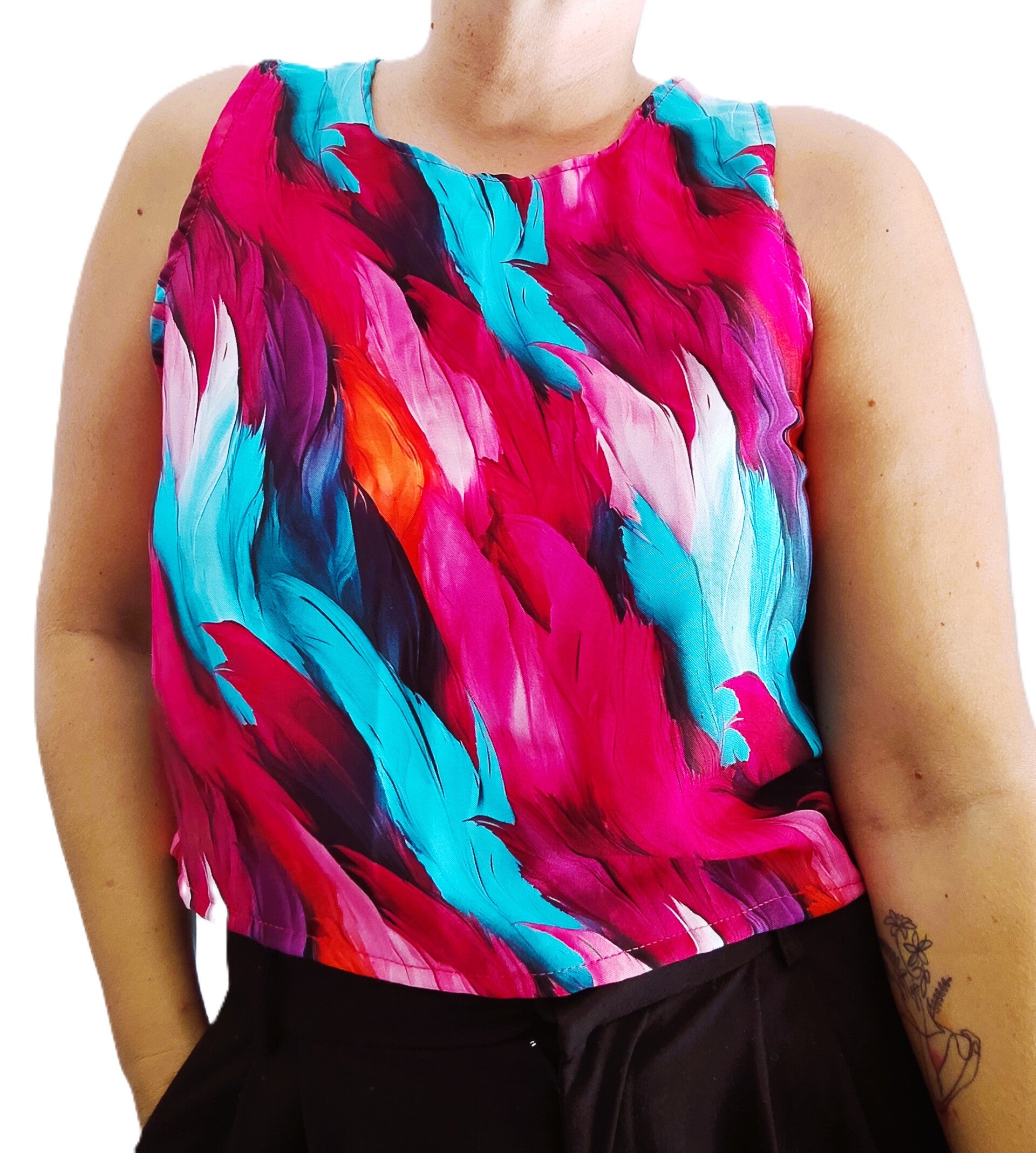 Camisa plumas colores - AGOTADA