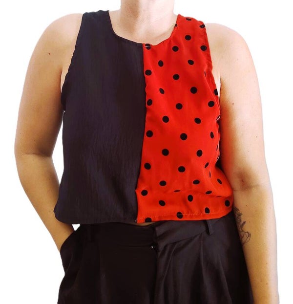 Camisa Lunares naranja