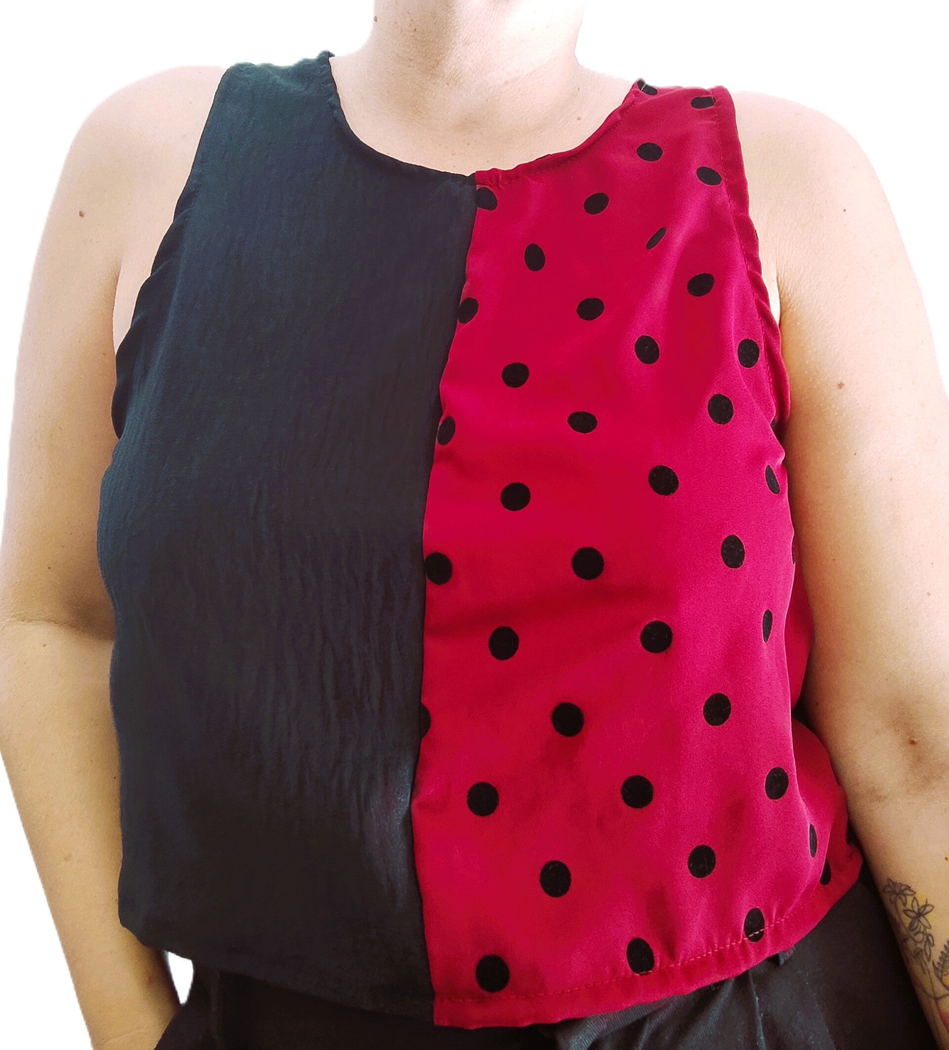Camisa Lunares granate
