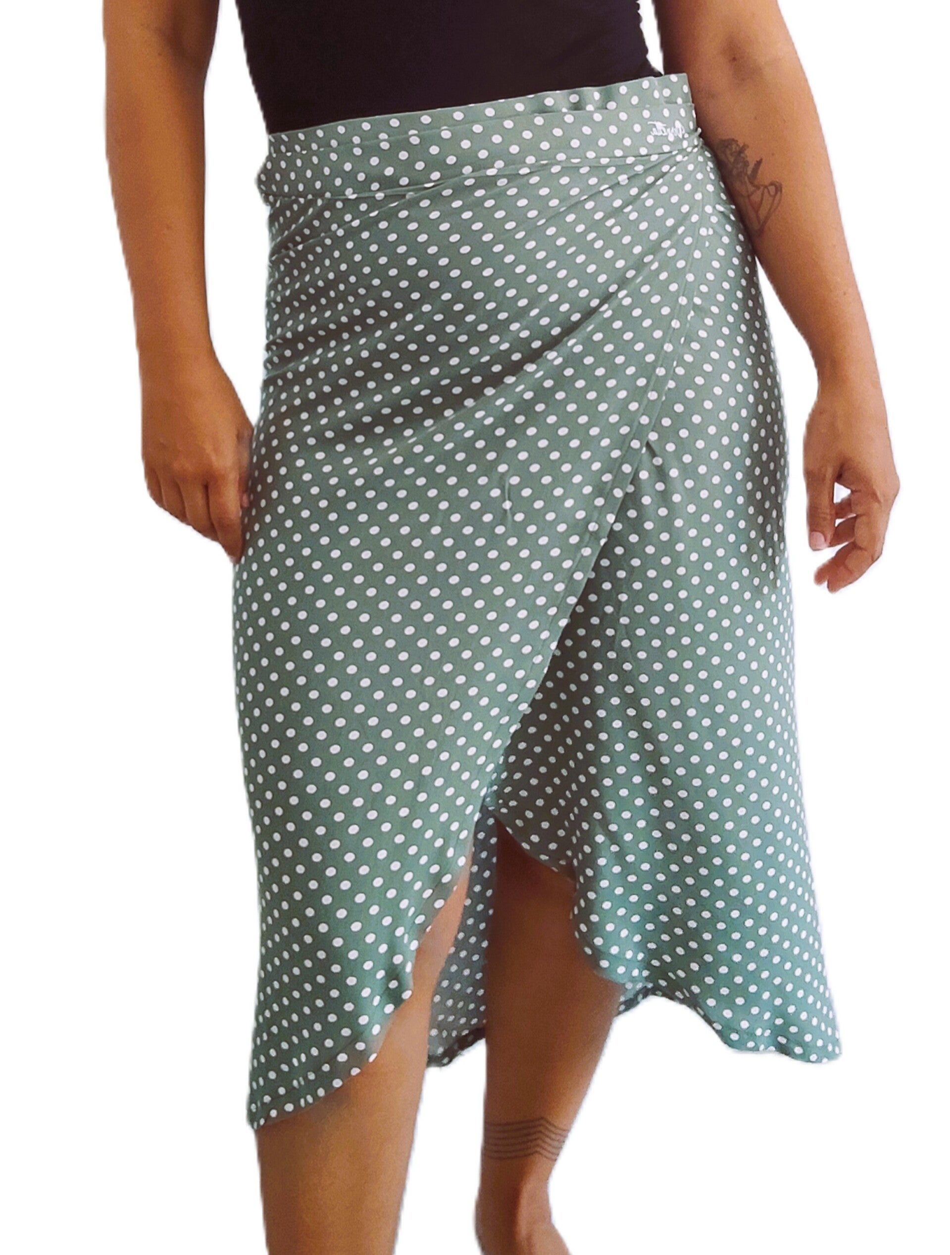 Falda Toulouse - Topos en verde