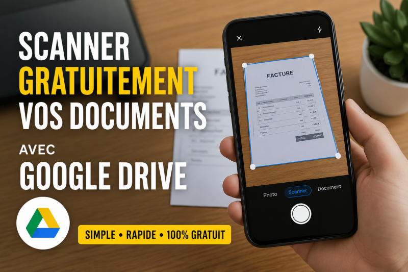 Scanner gratuitement vos documents avec Google Drive
