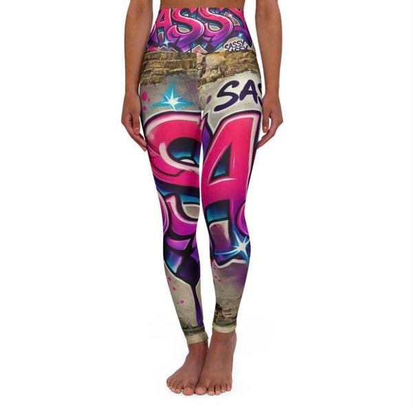 Vibrant Graffiti Yoga Leggings