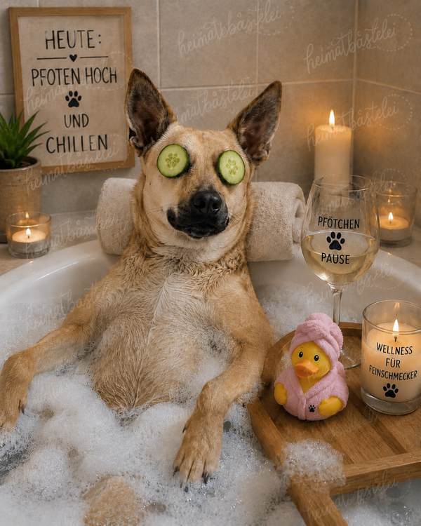 Porträt Badewanne von Deinem Haustier