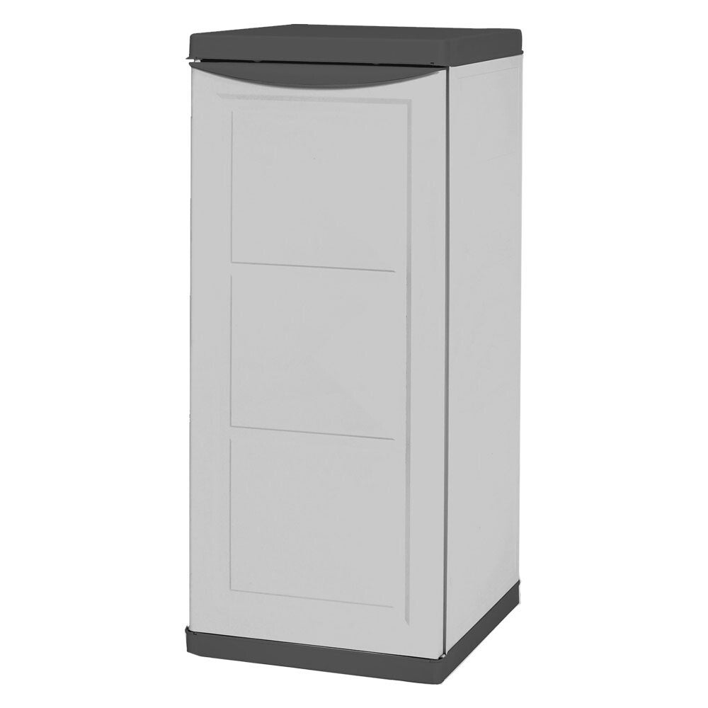 8050700 ARMADIO BASSO PORTA BOMBOLA 'COLONNA' cm 40 x 45 x h.91 - grigio/nero