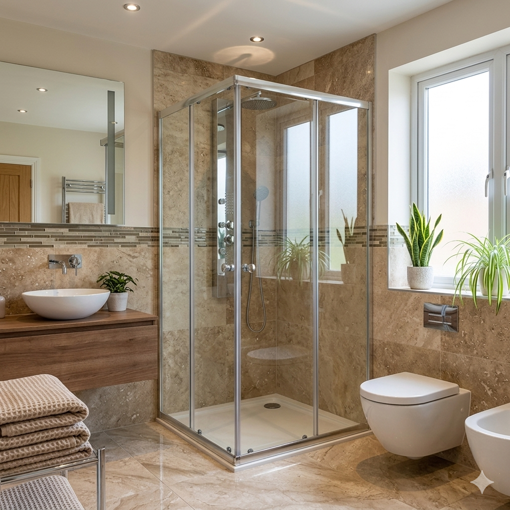 BOX DOCCIA CRISTALLO DUE PORTE 'ACQUA MARINA' cm 70 x 90 - H 185 - cod.2070160