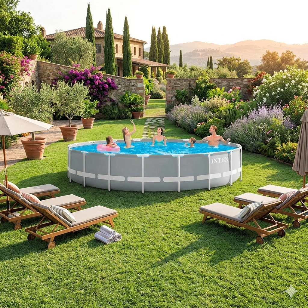 PISCINA CON TELAIO 'LINEA PRISM FRAME' cm 427 x 107 - capacità12706 lt - COD.6136096