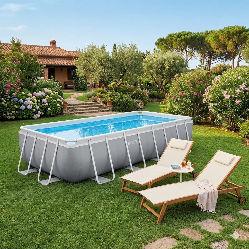 PISCINA CON TELO 'LINEA PRISMA FRAME' cm 400 x 200 x 100 (6836 litri) - COD. 6136212
