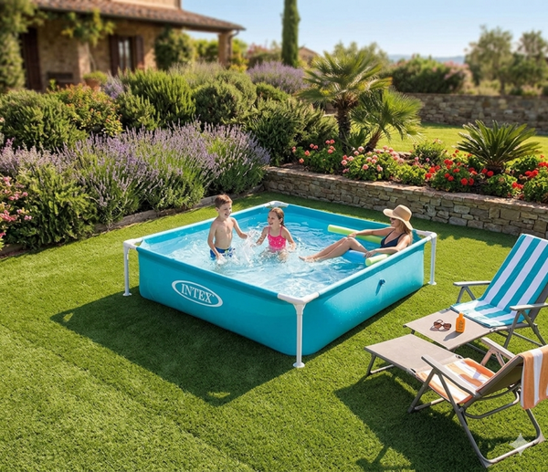 PISCINA CON TELAIO 'MINI FRAME' telo viola