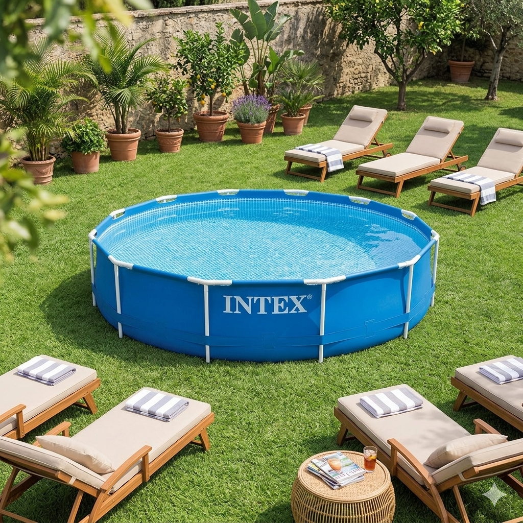 PISCINA CON TELAIO 'LINEA FRAME' cm 366 x  76 - capacità 6503 lt- COD.613609