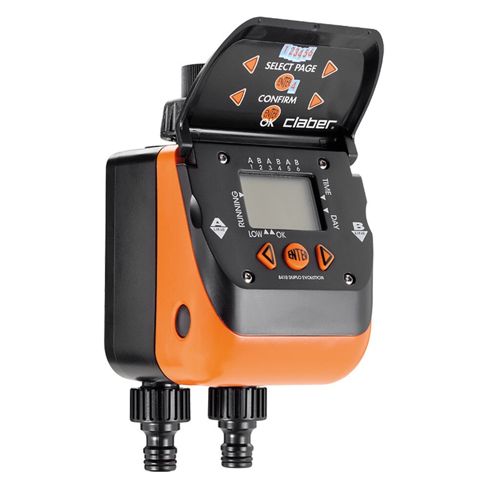 6155550 CENTRALINA PER IRRIGAZIONE DA RUBINETTO 'AQUAUNO DUPLO EVOLUTION Art. 8410 - 3 programmi per linea