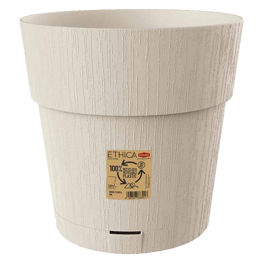 6126900 VASO TONDO 'ETHICA' √∏ 15 x h.15 - gesso