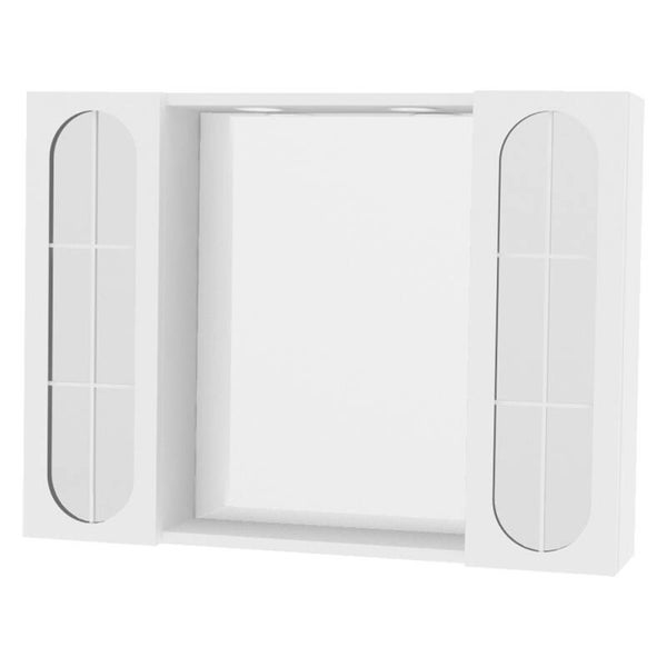 2061342 SPECCHIERA DA BAGNO PENSILE DOPPIO 'OLTEA' art. 940 led - laccata bianca