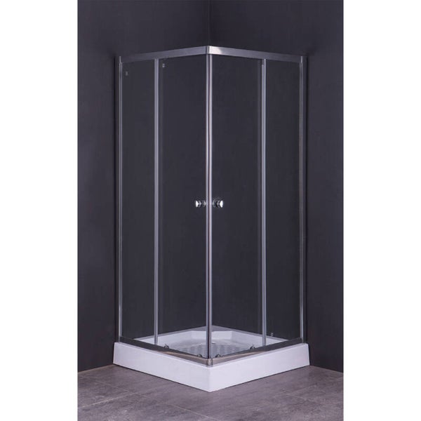 2070104 BOX DOCCIA CRISTALLO A DUE PORTE 'GIADA' cm 80 x 80 - H 185
