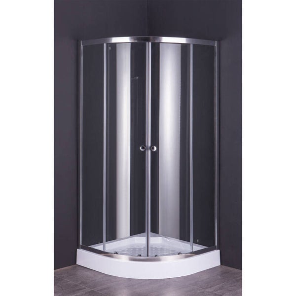 2070150 BOX DOCCIA CRISTALLO SEMICIRCOLARE DUE PORTE 'RUBINO' cm 80 x 80 - H 185