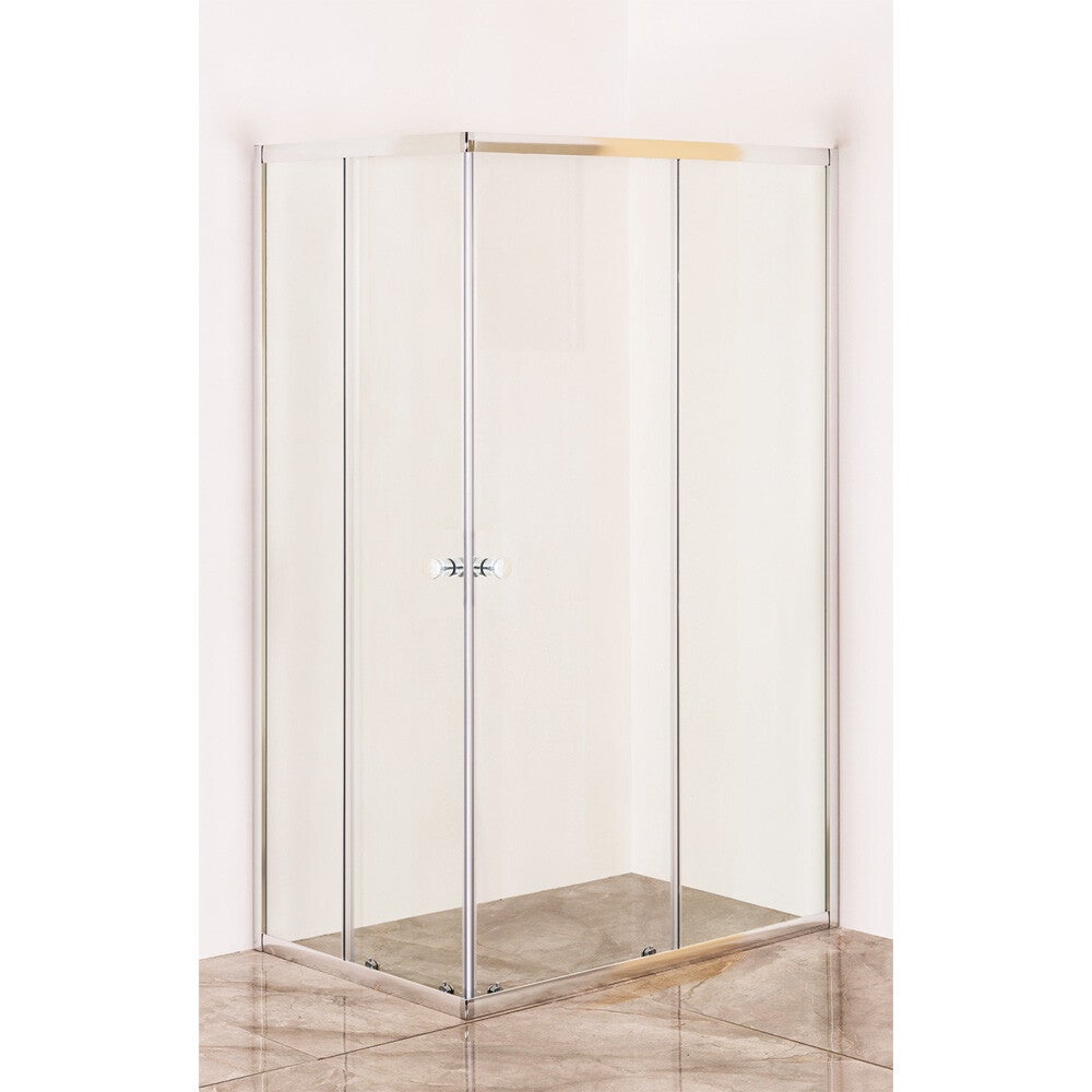 2070160 BOX DOCCIA CRISTALLO DUE PORTE 'ACQUA MARINA' cm 70 x 90 - H 185