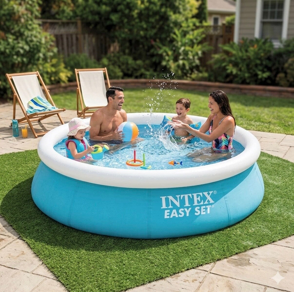 PISCINA GONFIABILE 'EASY SET' cm 183 x  51 - capacità lt 880 - COD.6136010