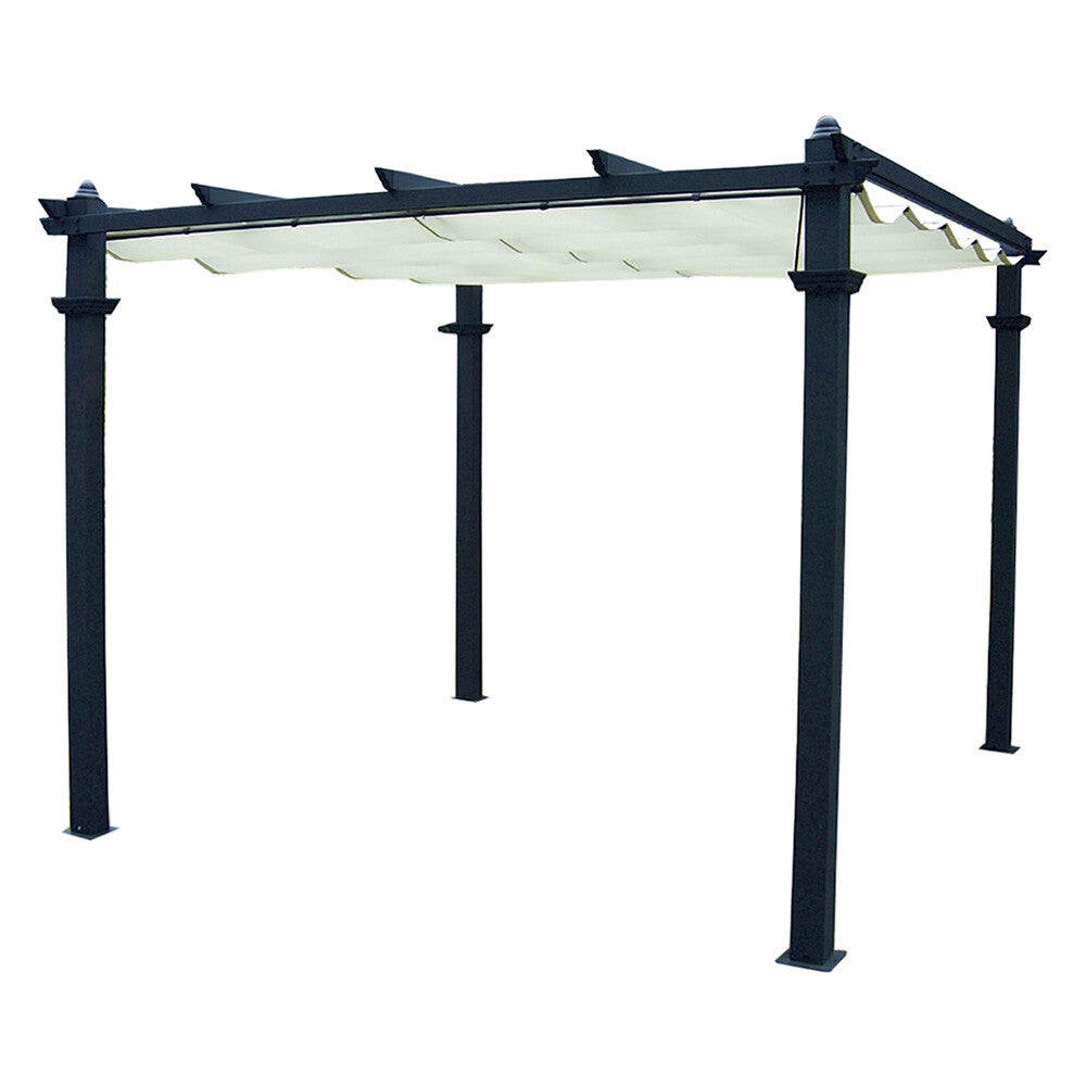 Gazebo da giardino LIF Illinois 3x3 m in alluminio, telo 220 g/m² ecru - cod. 6130928