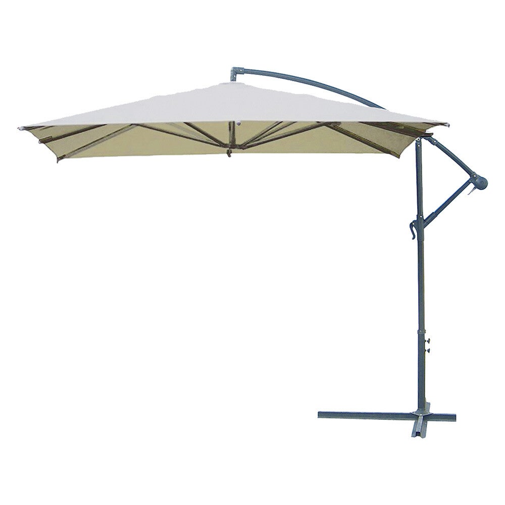 OMBRELLONE QUADRO DA GIARDINO DECENTRATO A BRACCIO mt 3 x 3 - colore ecru'-  cod.6132518