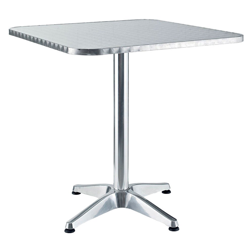 TAVOLO IN ALLUMINIO QUADRO cm 60 x 60 x h 70 - cod.6132548