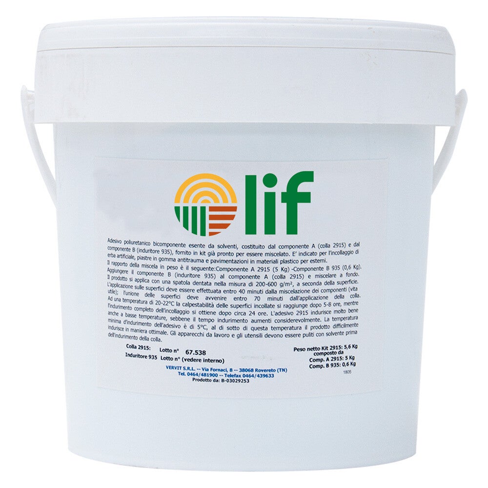 6125500 COLLANTE PER PRATO SINTETICO Kg. 5 + catalizzatore gr. 600