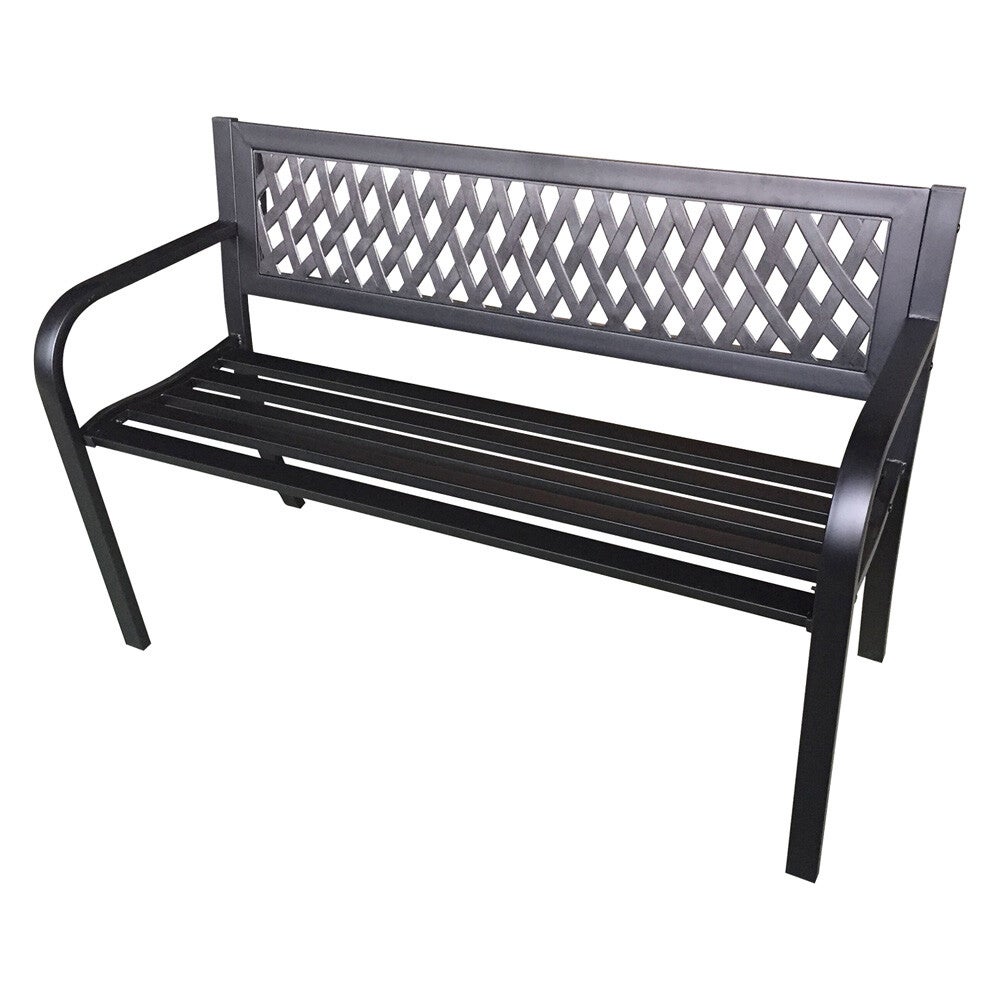 PANCHINA 'BORGARINO' cm. 119 x 50 x h.75 - nera - cod.6130376