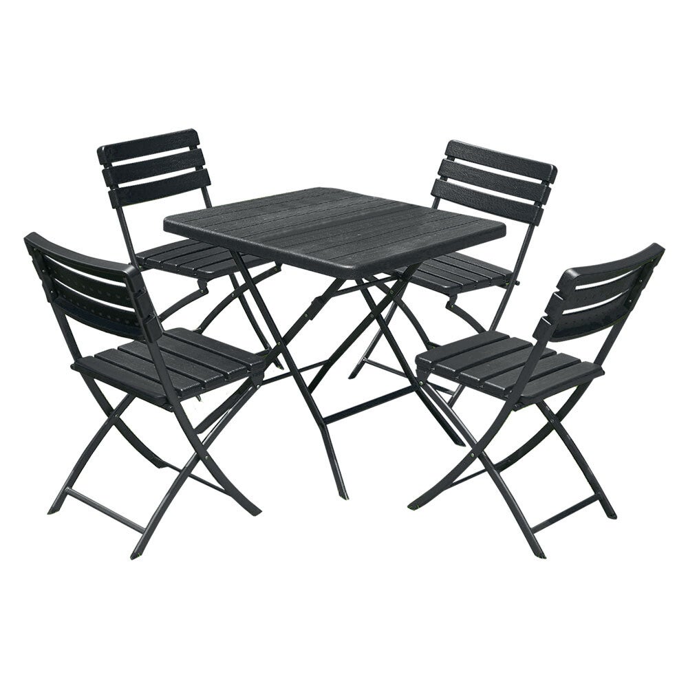 SET GIARDINO IN POLYRATTAN 'ACHILLE' colore marrone/antracite - cod.6129818