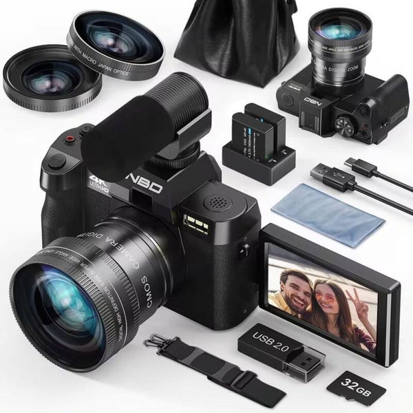 JUBILEE-CARE -  NBD 4K Vlogging Camera for YouTube 48MP Digital with Wireless Control Autofocus Anti-Shake Content Creator