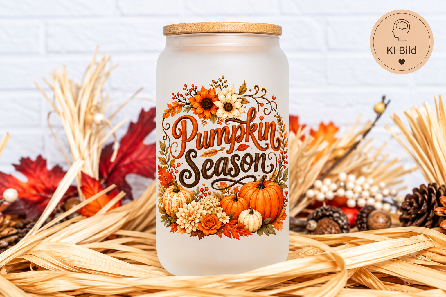 Trinkglas 470 ml / 16 oz 🎃🍂🤎 Pumpkin Season
