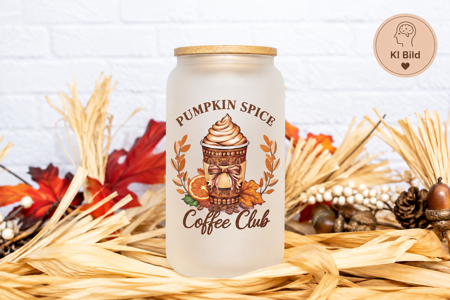 Trinkglas 470 ml / 16 oz ☕🍂 Pumpkin Spice Coffee Club