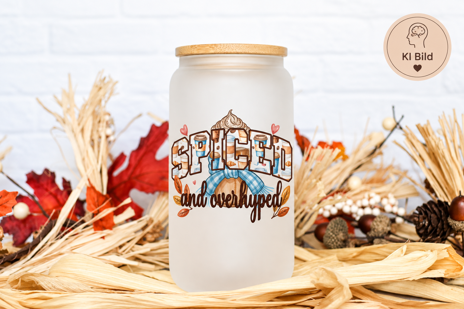 Trinkglas 470 ml / 16 oz ☕🍂 Spiced & Overhyped