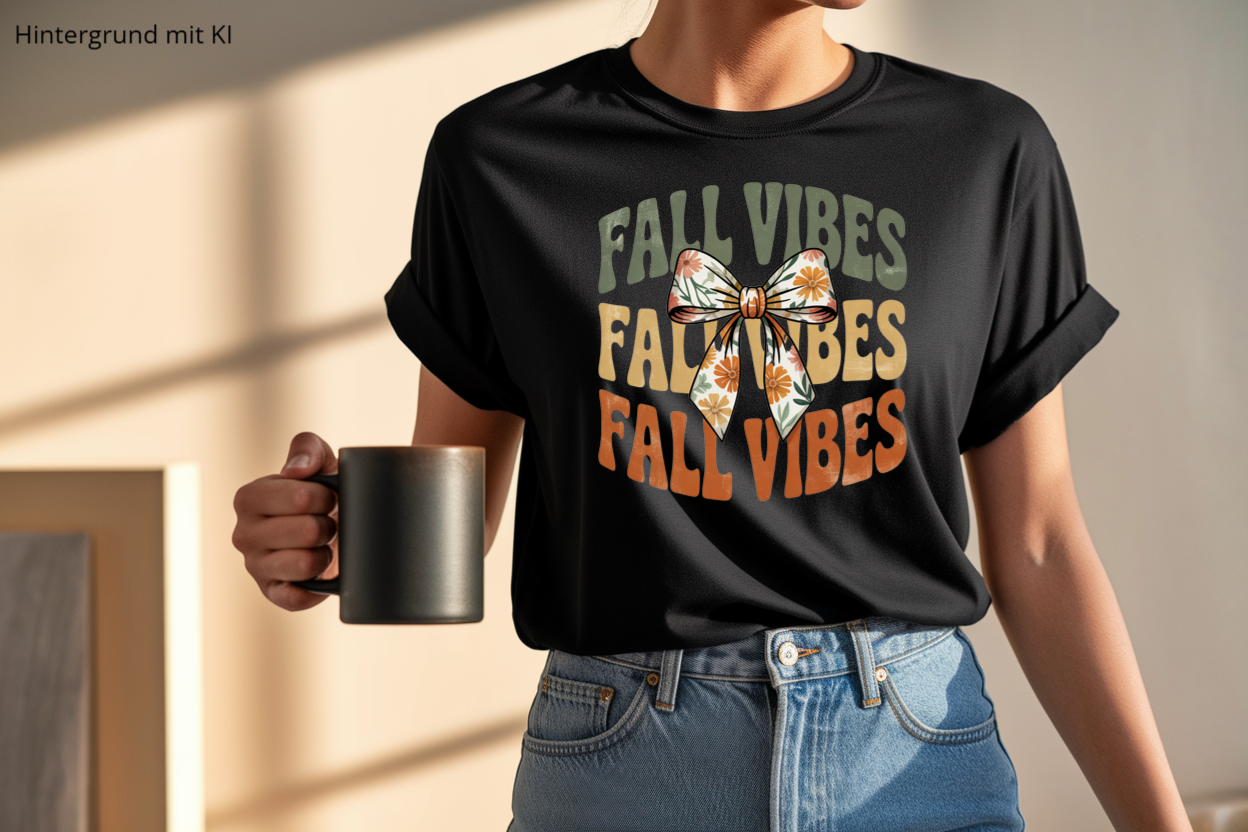 T-Shirt "Fall Vibes with Bow"
