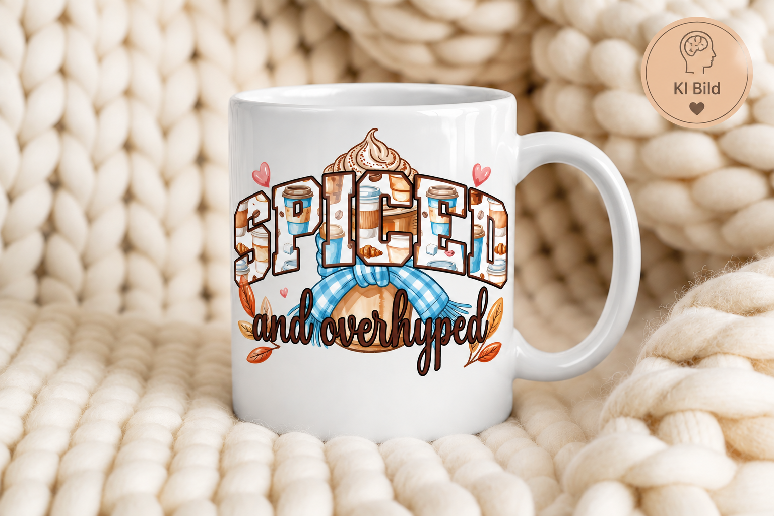 Tasse 330ml  "Spiced & overhyped" ☕🍂🤎