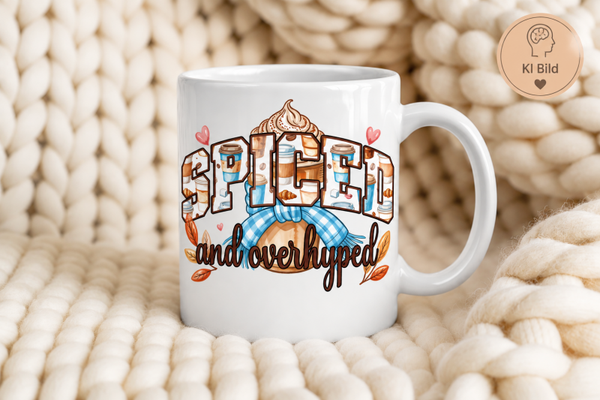 Tasse 330ml  "Spiced & overhyped" ☕🍂🤎