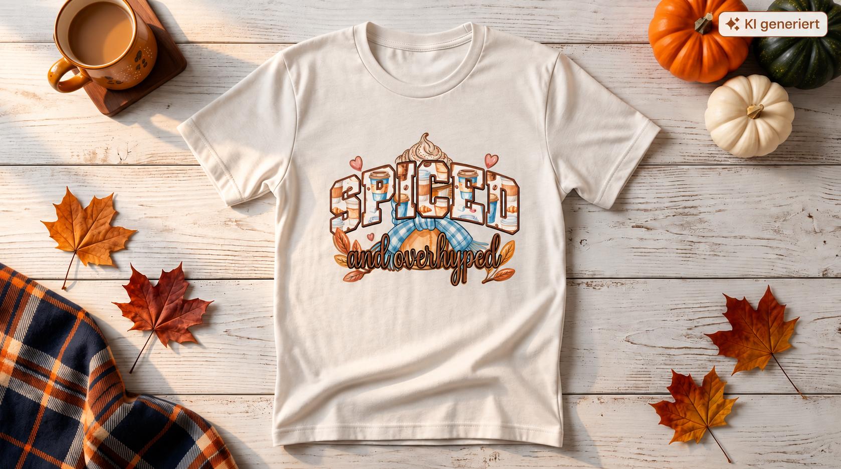Tshirt "Spiced & overhyped" ☕🍂