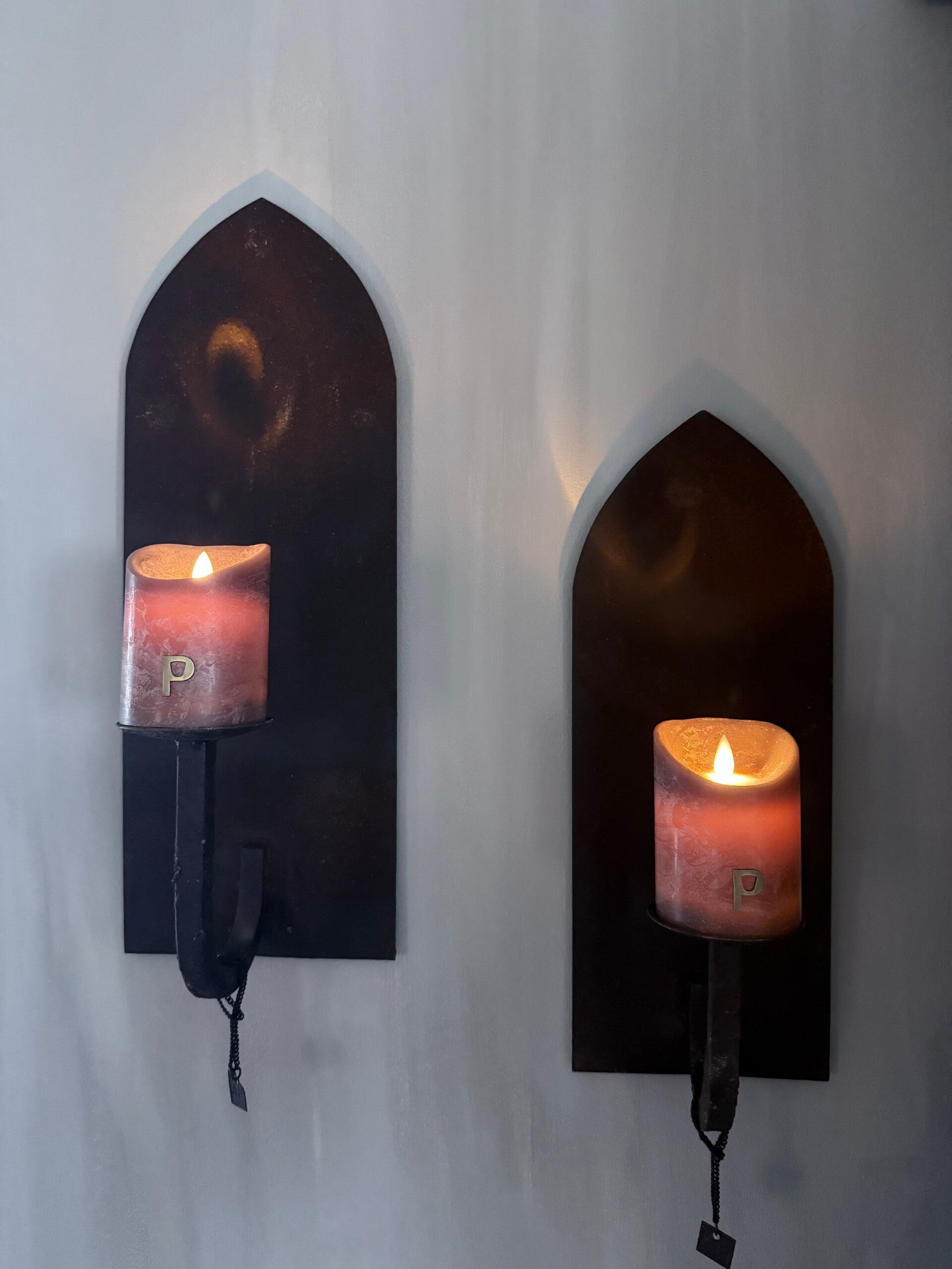 LED kaars rustiek S bruin - PTMD