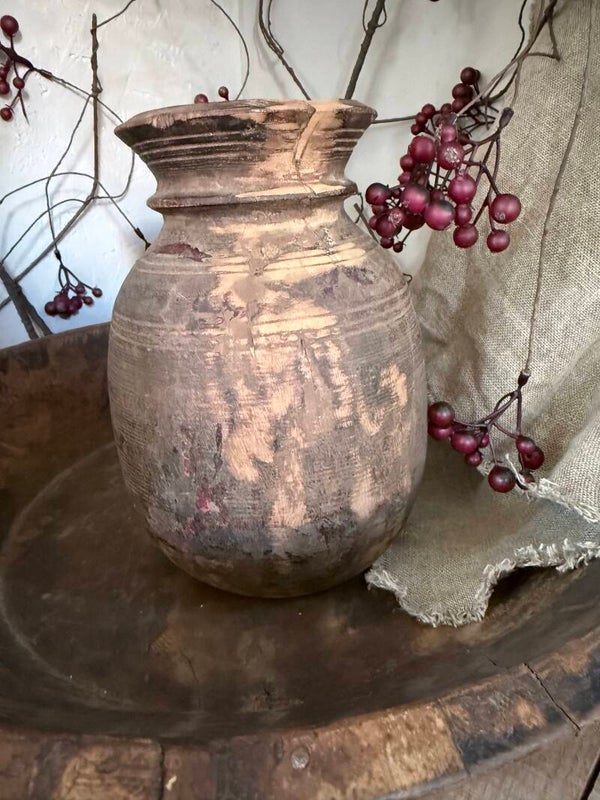Antieke houten pot 2 - Aura Peeperkorn