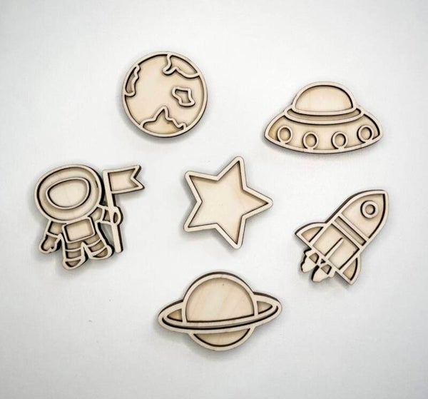 Houten stempelset Ruimte