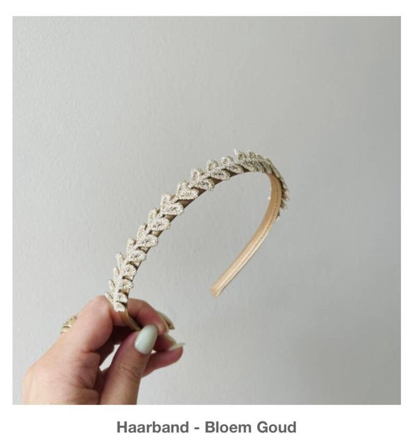 Haarband Bloemen Goud