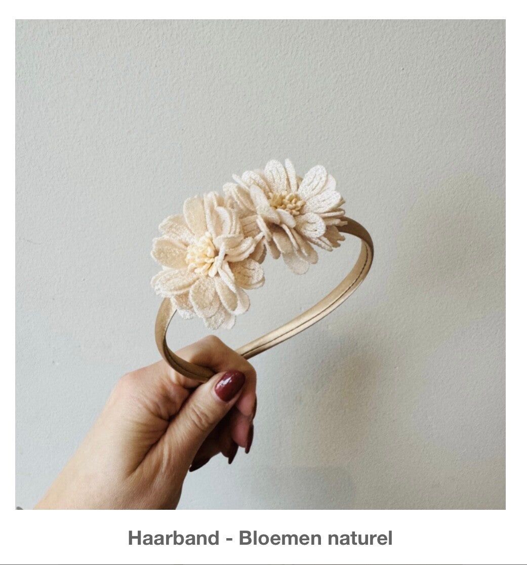 Haarband Bloemen Naturel