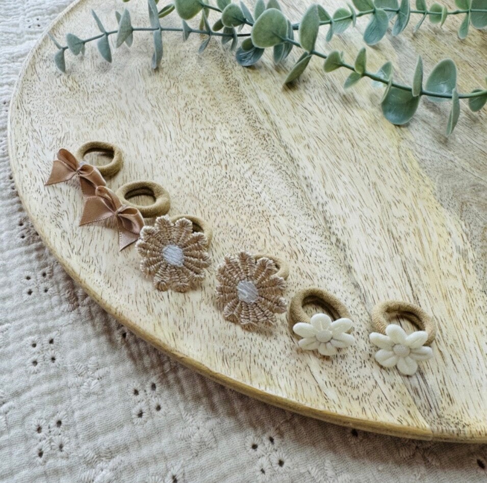 Mini haar elastiekjes set van 6