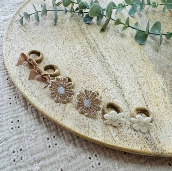 Mini haar elastiekjes set van 6