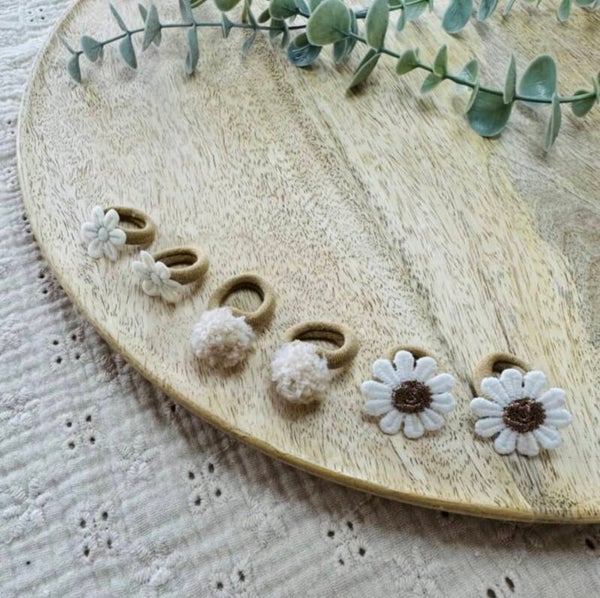 Mini haar elastiekjes set van 6