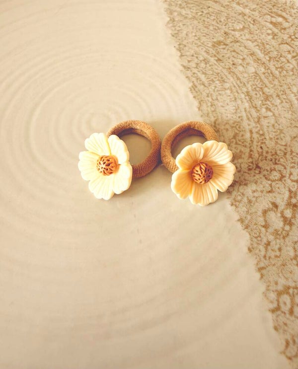 Haar elastiekjes Set flower | 2 kleuren