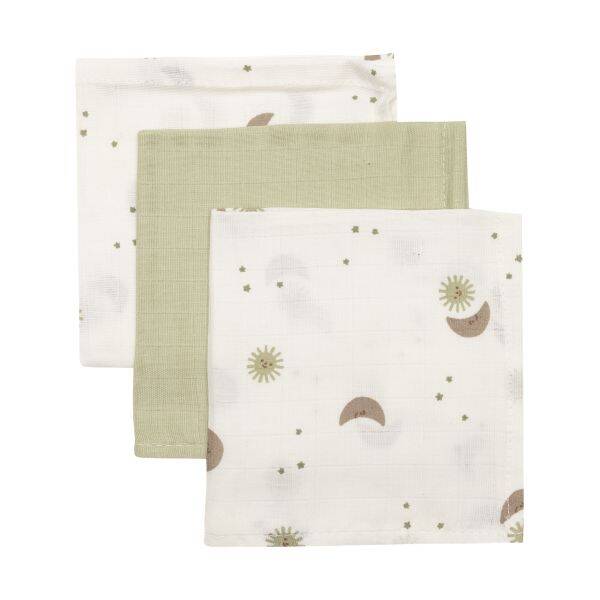 Jollein Hydrofiel Monddoekje - 3 Stuks - 31 x 31 cm - Over The Moon