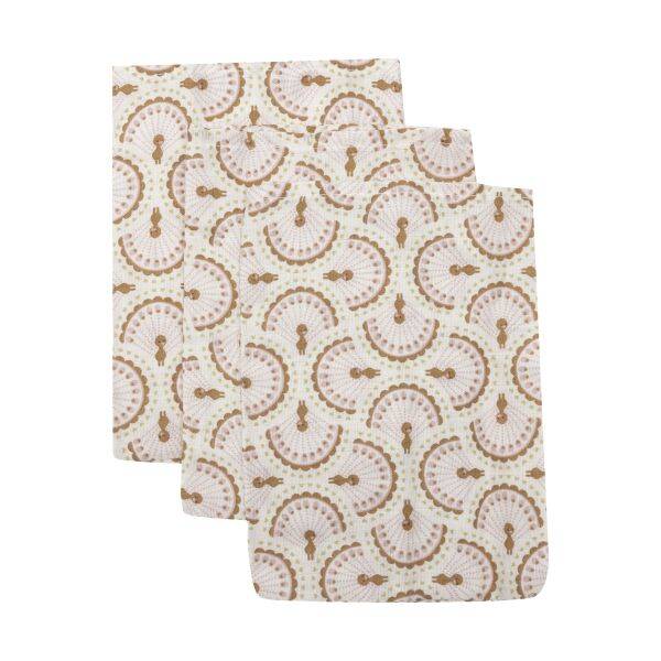 Jollein Soft Plumes Hydrofiele Washandjes - 3 Stuks
